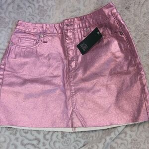 Wild Fable Pink Gold A-Line Mini Skirt